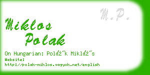 miklos polak business card